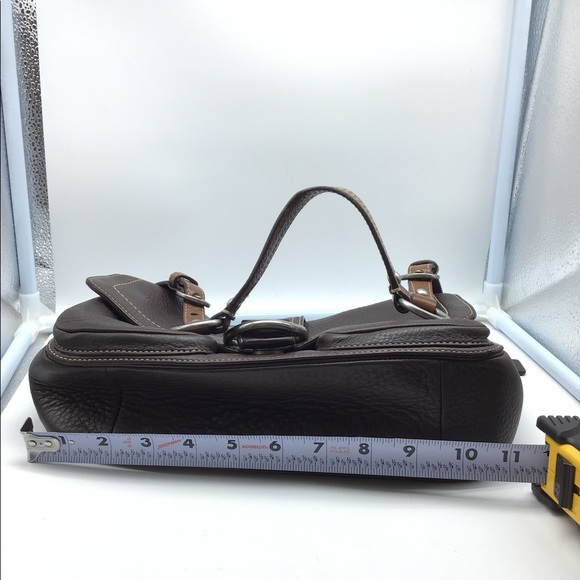 COACH Chelsea C0773-F10893 brown pebbled leather shoulder bag, purple inside. - Picture 14 of 16